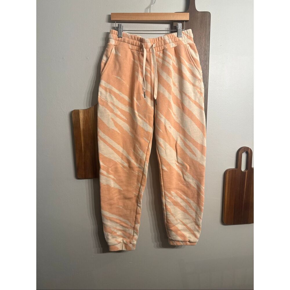 Sweaty Betty Peach Orange Zebra‎ Print Drawstring Jogger Sweatpants Size Small